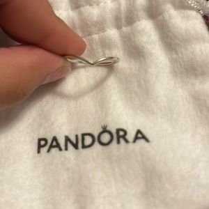 silver wishbone ring